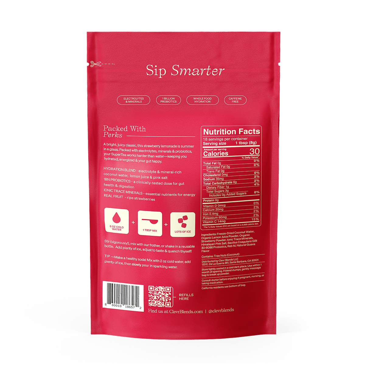 Strawberry Lemonade SuperTea - Kit Brunch Table Beverage Blend