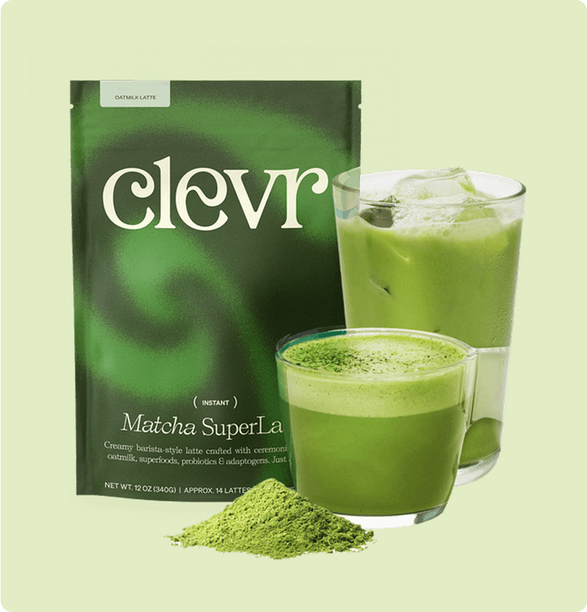 Matcha SuperLatte Brunch Table Beverage Pick